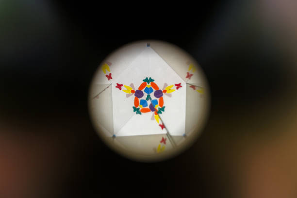 temporary colorful picture seen in a kaleidoscope