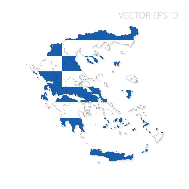 istock Greece map and flag detail Separated states on white background. Vector illustration EPS10 2159537960