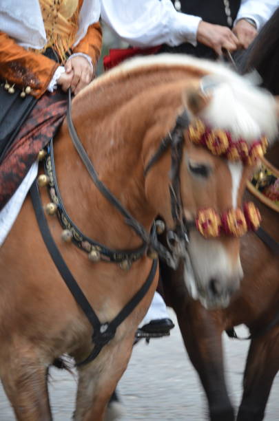 Saint Antioco, Sardinia - 04.16.2018: Religious procession of Sant'Antioco