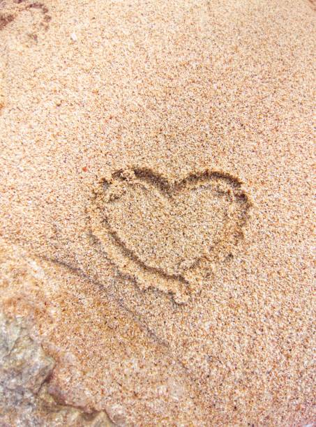 istock draw a heart symbol on the beach sand 2159540175