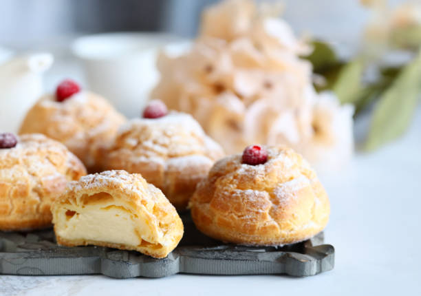 istock traditional choux pastry eclair dessert on a plate 2159542128