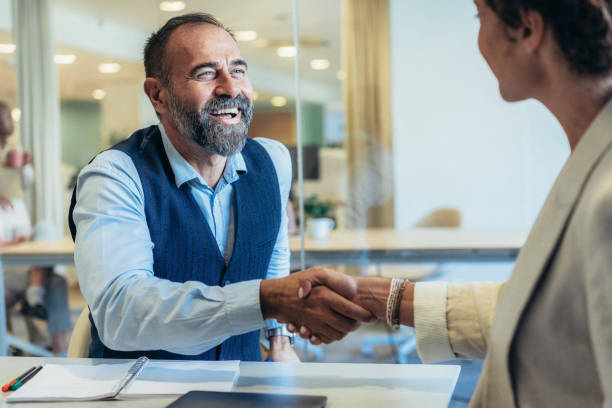 istock Handshake for the new agreement 2159542202