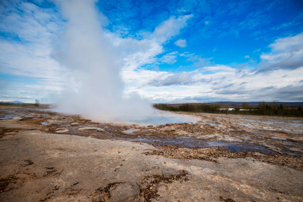 The geyser Strokkur in Iceland.