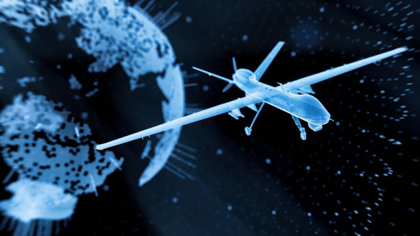istock Abstract Military Drone Hologram 2159545798