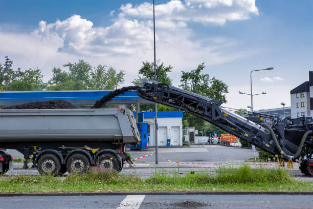 istock Road construction site in the city center 2159548796