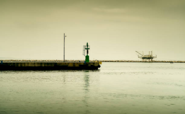 Ships and beach in Marina Romea (Ravenna)