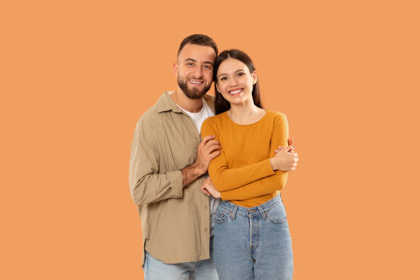 istock Loving Man and Woman Posing for Picture 2159555733