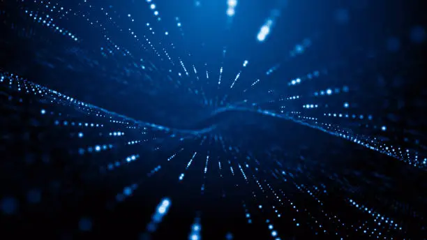 Business corporate abstract particles digital technology AI clean presentation broadcast background Business corporate abstract particles digital technology AI clean presentation broadcast background