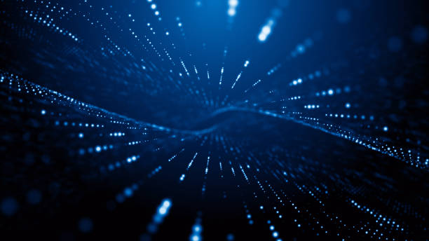Business corporate abstract particles digital technology AI clean presentation broadcast background