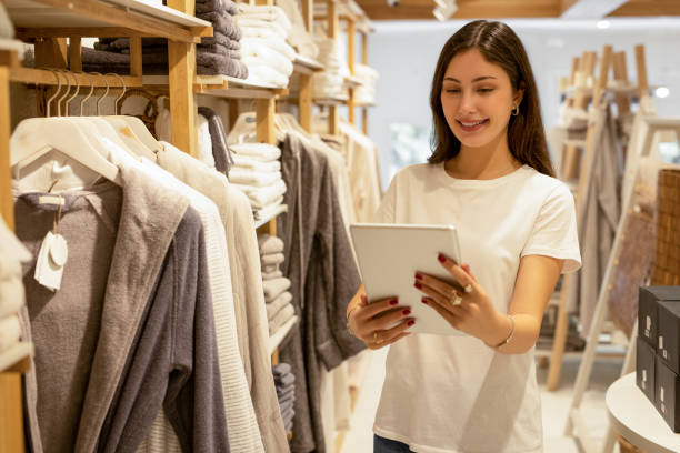 istock Woman checking information in her tablet 2159570307