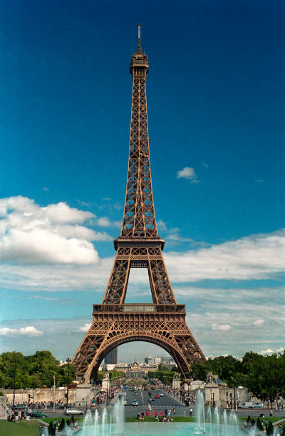 Champs de Mars and Eiffel Tower in spring