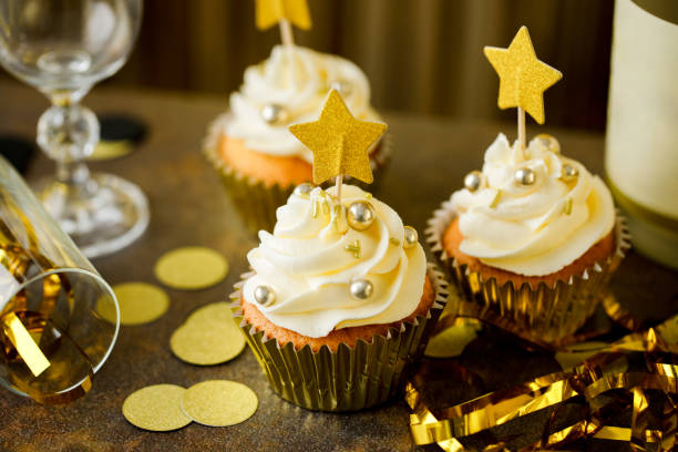 istock New year cupcakes on party table 2159577881