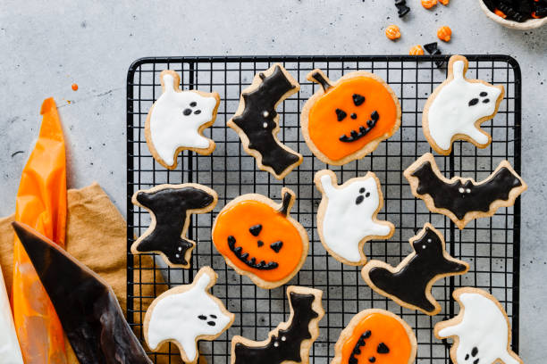 istock Decorated gingerbread Halloween cookies 2159580156