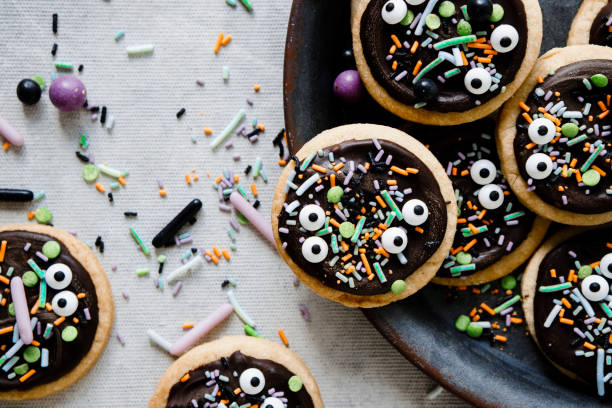 istock Freshly made Halloween party sweets 2159580415