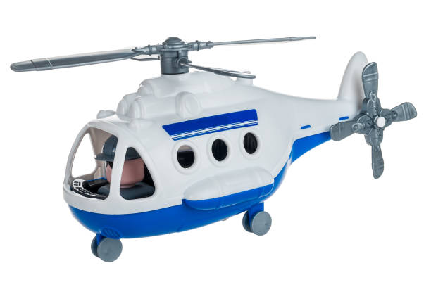 istock Toy children's plastic helicopter with propeller isolated on white background 2159581407