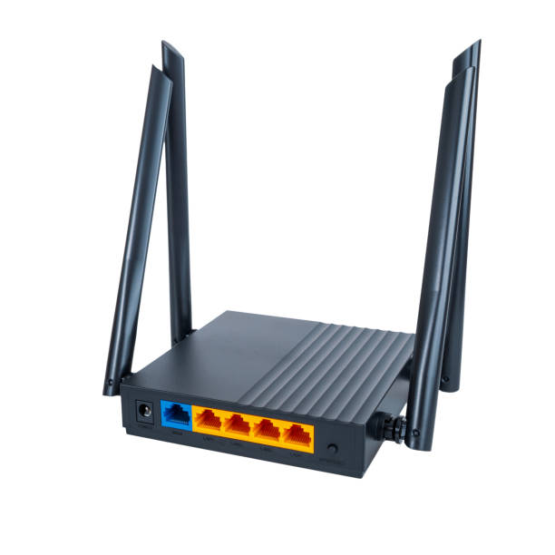 istock Wi-Fi router wireless Internet transmitter in the office and at home, isolated on white background 2159581838