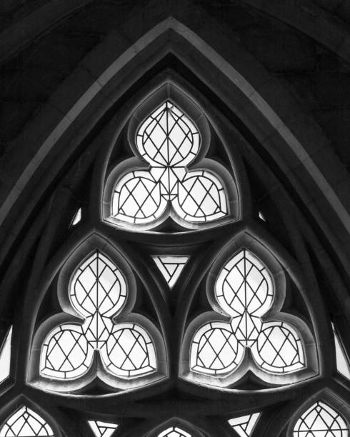 istock Ancient glass in lead windows in church 2159584181