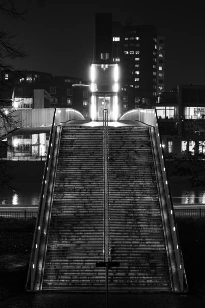 Nightphoto of a bridge in Maastricht