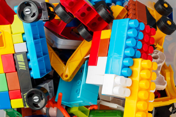 istock A set of parts for constructor blocks for assembling models, a children's game for the development of preschoolers 2159589576