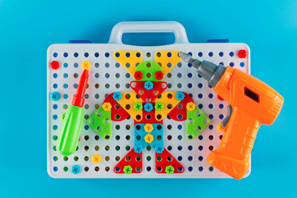 istock Electric Screwdriver Screw Driving Game Set Cordless Screwdriver Children's Motor Development 2159590724