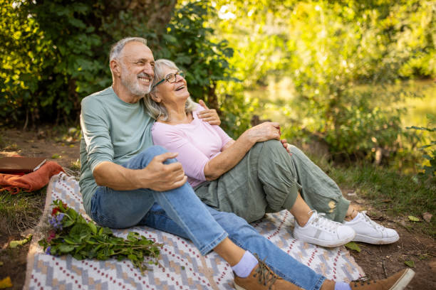 istock Elderly Couple Enjoying by the River 2159590938