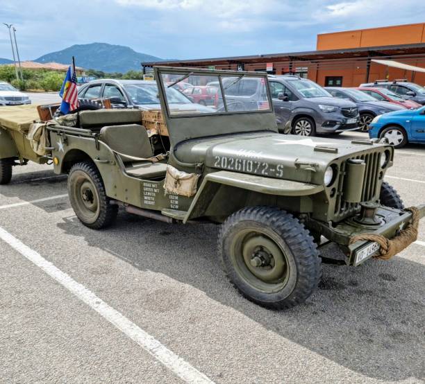 Willys Jeep June 6, 2024, Ibiza (Spain). Willys MB and the Ford GPW, both formally called the U.S. Army Truck, 1⁄4‑ton, 4×4, Command Reconnaissance, commonly known as the Willys Jeep jeep 4x4 off road vehicle world war ii stock pictures, royalty-free photos & images