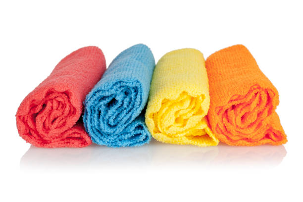 istock Indoor cleaning rags made of microfiber material, a convenient modern system for cleaning the house 2159593587