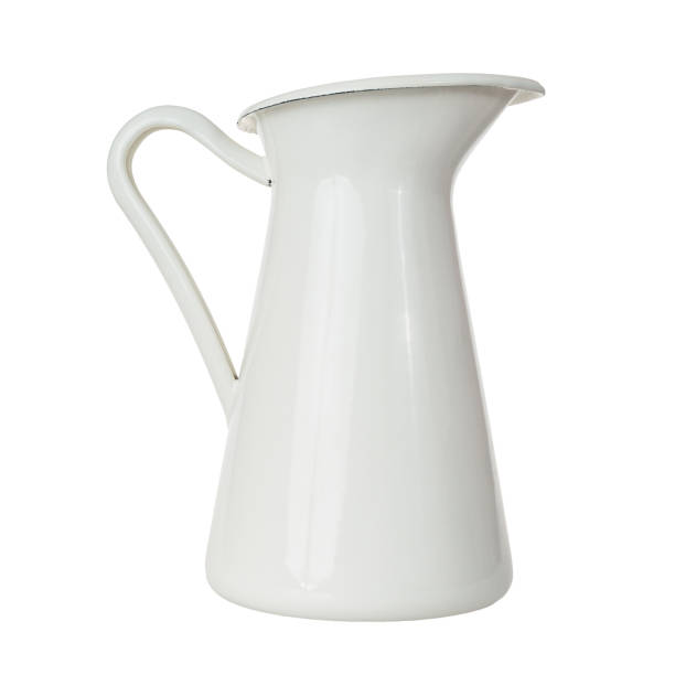 istock White metal enameled decanter for drinks isolated on a white background 2159595938