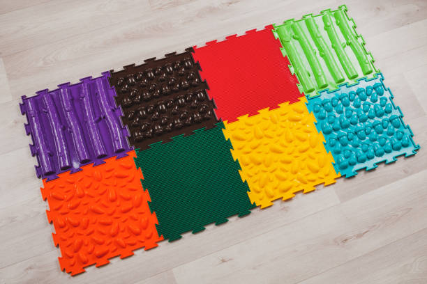 istock Orthopedic massage mat for walking and massage health benefits 2159596332