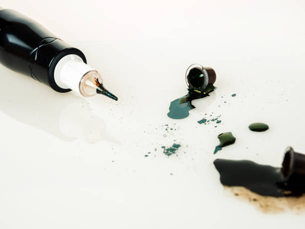 istock Tattoo machine for tattooing , permanent makeup, with jars of paint, close-up needle, selective focus 2159597364