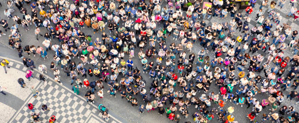 istock Crowd of people from above 2159598003