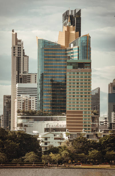 istock Cityscape office buildings with modern architecture. 2159601900