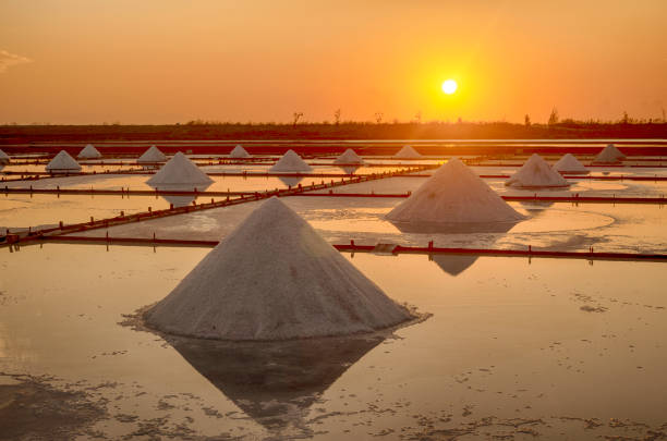 Salt pans in Tainan, Taiwan