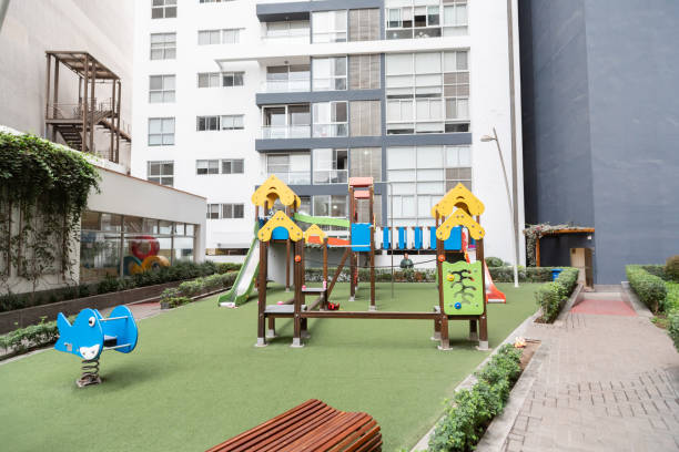 istock Children's play area in apartment building 2159607872