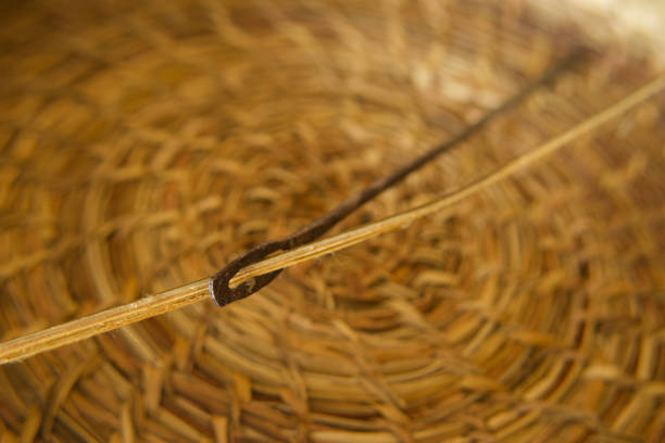 istock close up shot of needle for weaving wicker 2159609433