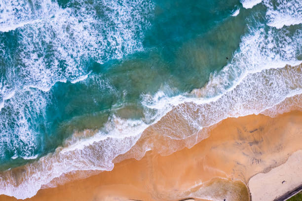 istock Top view Beach waves background, Natural background, photo sea waves texture background 2159609694
