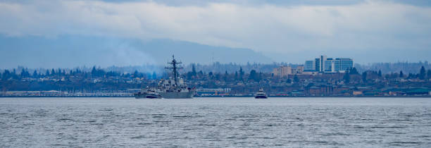 istock Navy Vessel Returning to Everett Naval Shipyard in Washington State 2159615157