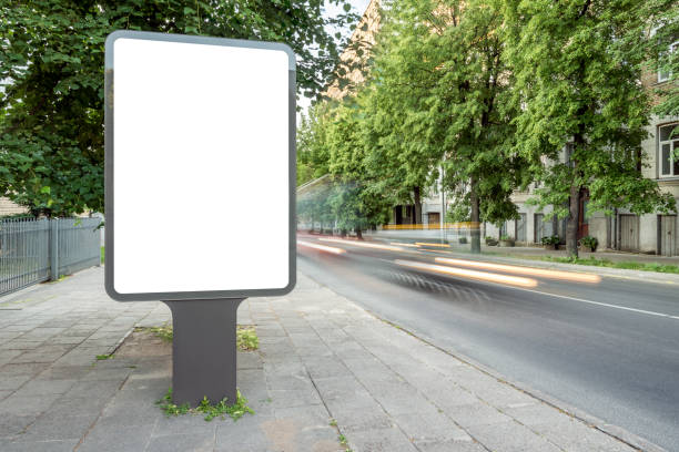 istock Blank Mockup Of Billboard Display On The Sidewalk 2159615934
