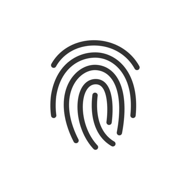 Finger print icon isolated vector illustration Finger print icon isolated vector illustration on white background. thumbprint people cartoons stock illustrations