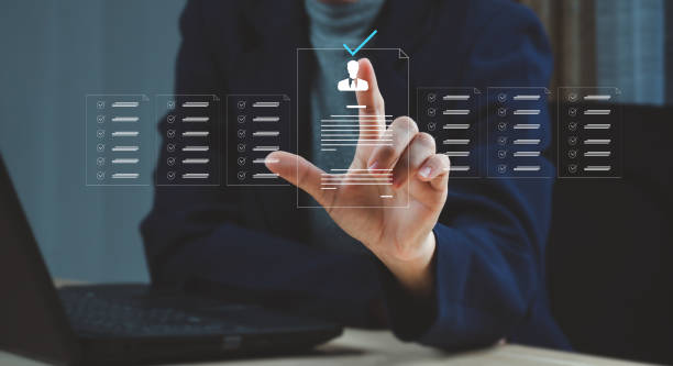 istock Checking cv resume, Recruitment process to work efficiently and achieve sustainable business success. HR, Human resource management concept, recruitment, leadership and team building. 2159627952