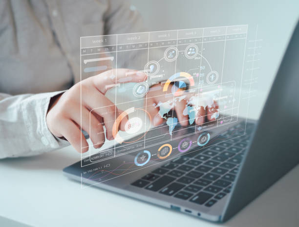 istock Project management concept, Planning the successful and efficient implementation of the project in the specified time period. Businessman touching project management icon on virtual screen. 2159628141