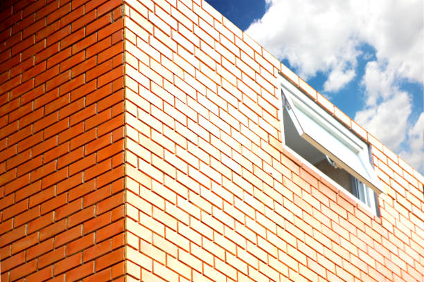 home exterior design using brown ceramic  decorate on the wall