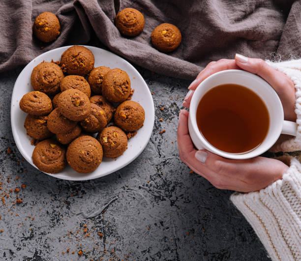 istock Cozy tea time with homemade cookies 2159634742