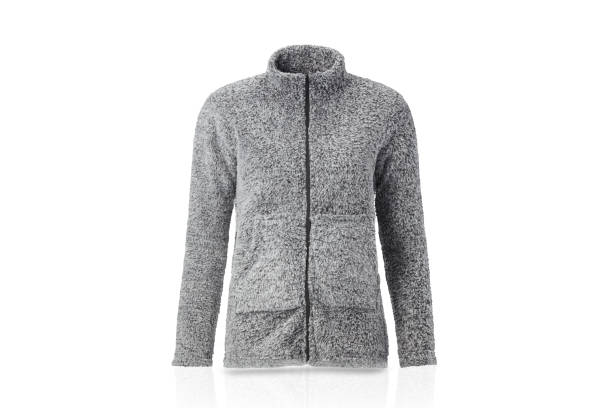istock Front View Of Gray Jacket Over White Background 2159636228