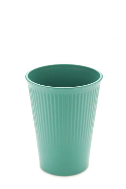 istock Blue eco plastic glass isolated on white background 2159636841