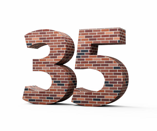 istock Bricks Wall Number Thirty Five 35 Digit Made Of Colored Wall Of Bricks 3D Illustration 2159637183