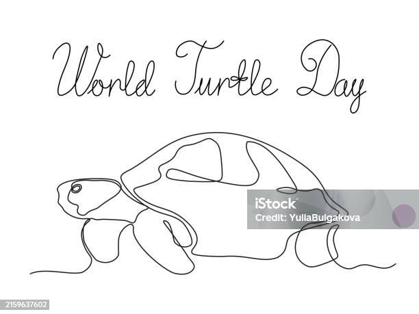 Abstract Turtle Simple World Turtle Day Abstract Turtle Continuous Single Line Art Drawing ...