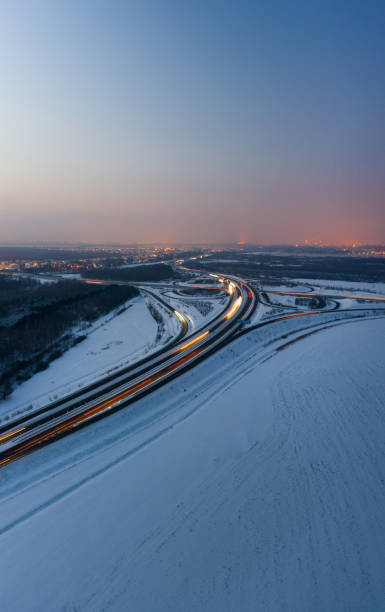 istock Highway Leipzig in winter in Germany 2159651831