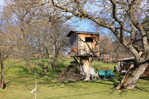 istock Wooden play house for children 2159659091