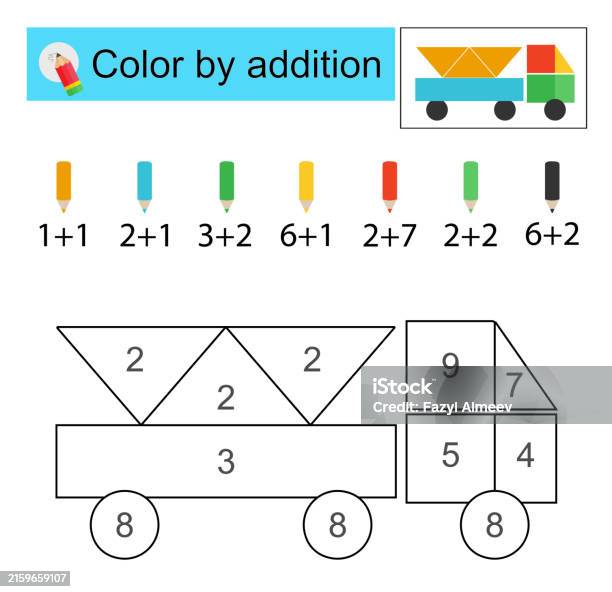 Coloring And Learning Coloring Pages Vector Illustration For Kids Education Stock ...